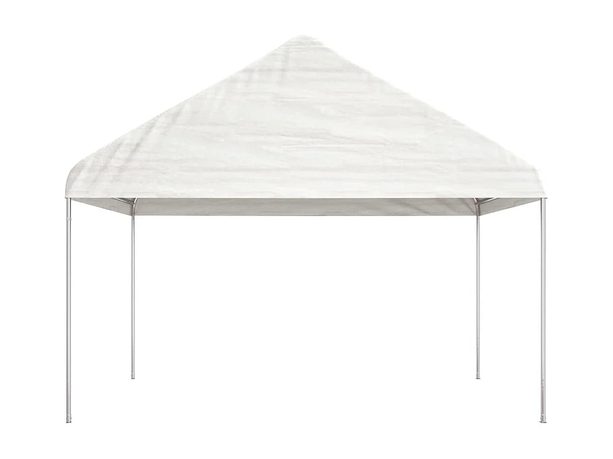 Gazebo con techo blanco 11,15x4,08x3,22 m polietileno