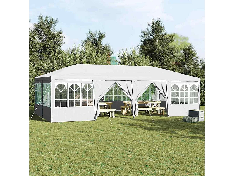 Tente de fête Blanc 800 x 400 x 266 cm Polyester et Acier