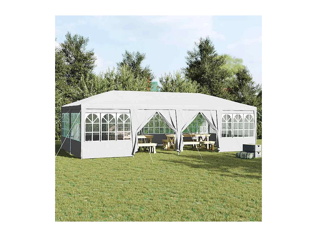 Tente de fête Blanc 800 x 400 x 266 cm Polyester et Acier