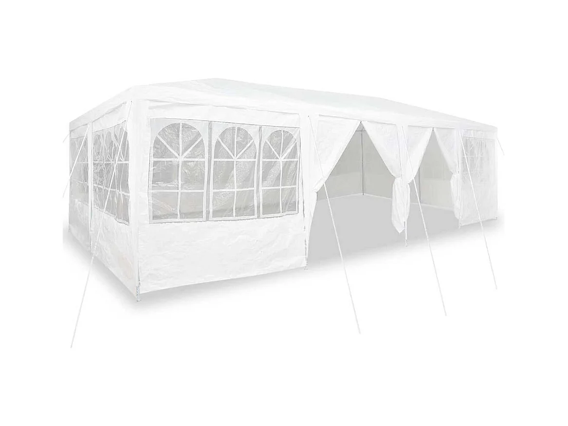 Tente de fête Blanc 800 x 400 x 266 cm Polyester et Acier