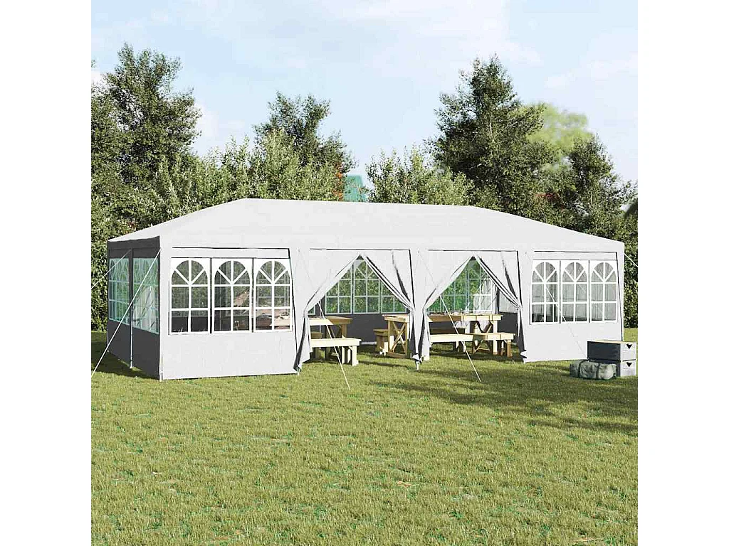 Tente de fête Blanc 800 x 400 x 266 cm Polyester et Acier