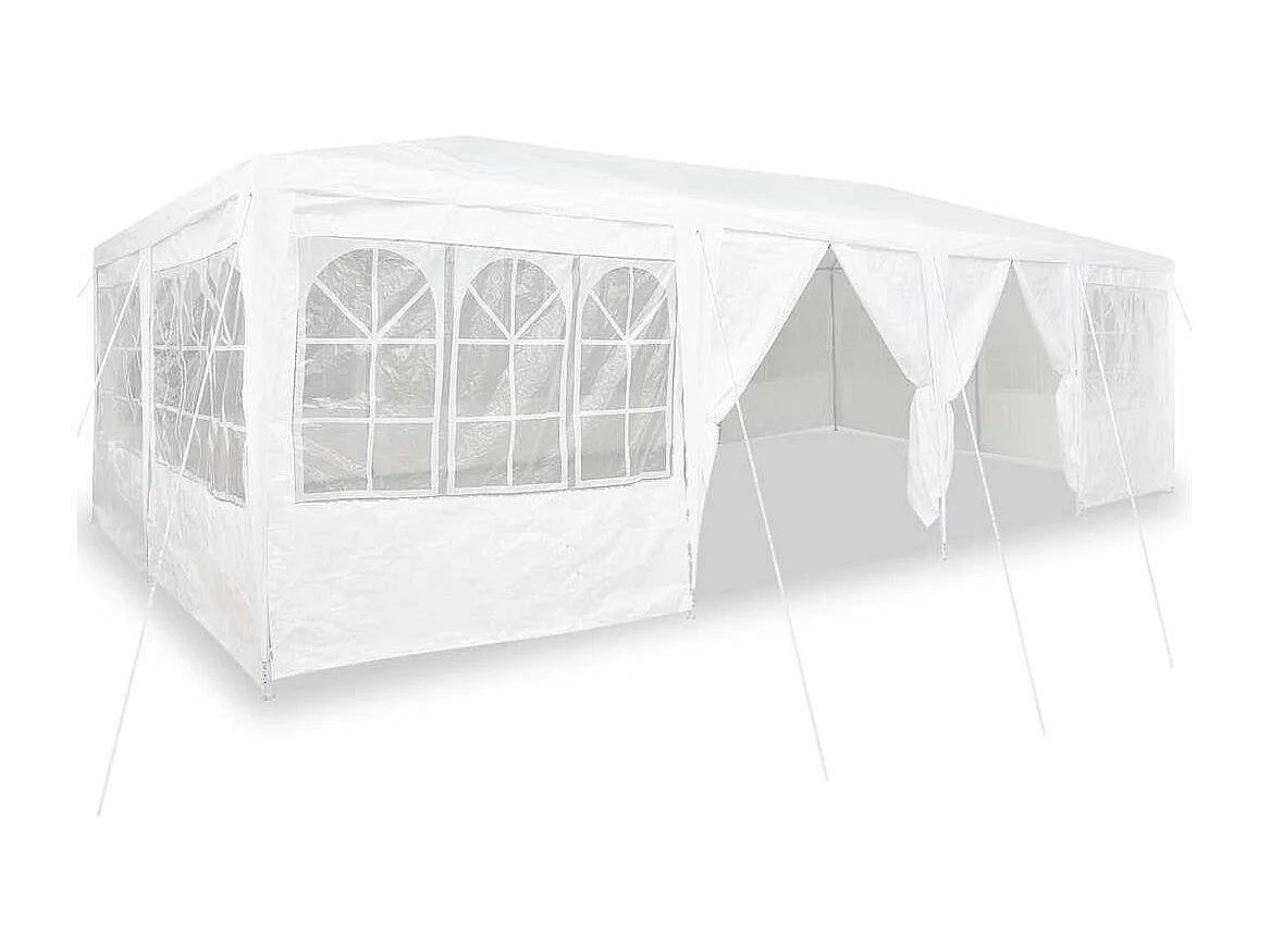 Tente de fête Blanc 800 x 400 x 266 cm Polyester et Acier