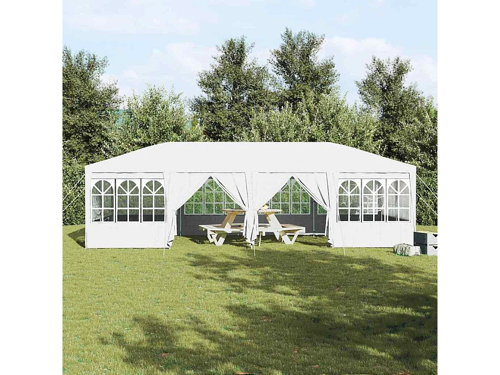 Tente de fête Blanc 800 x 400 x 266 cm Polyester et Acier