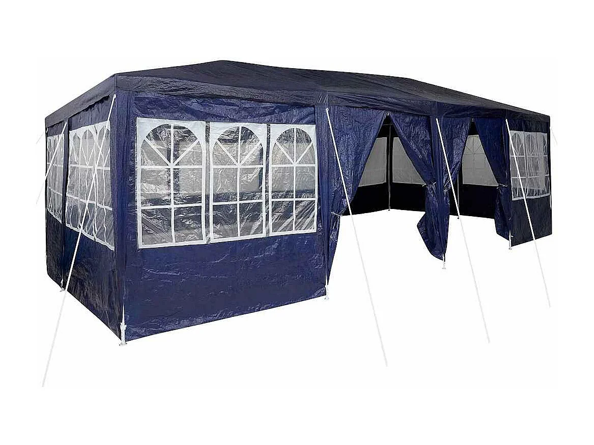 Blau-weißes Partyzelt 800 x 400 x 266 cm