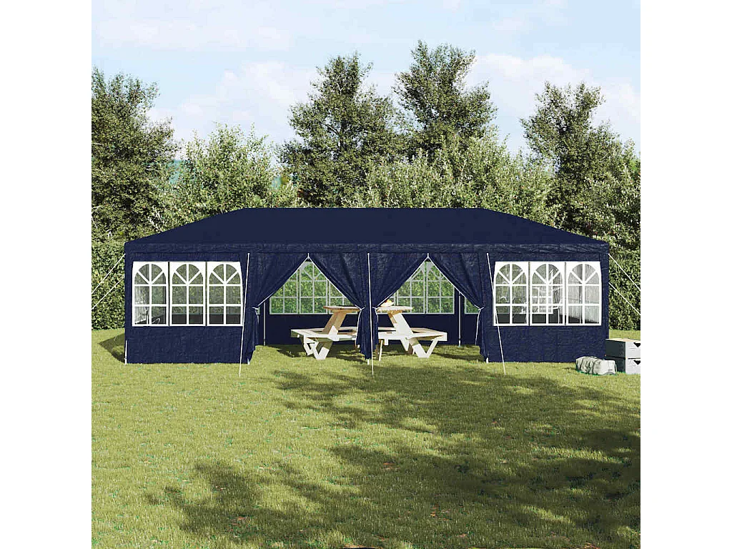 Blau-weißes Partyzelt 800 x 400 x 266 cm
