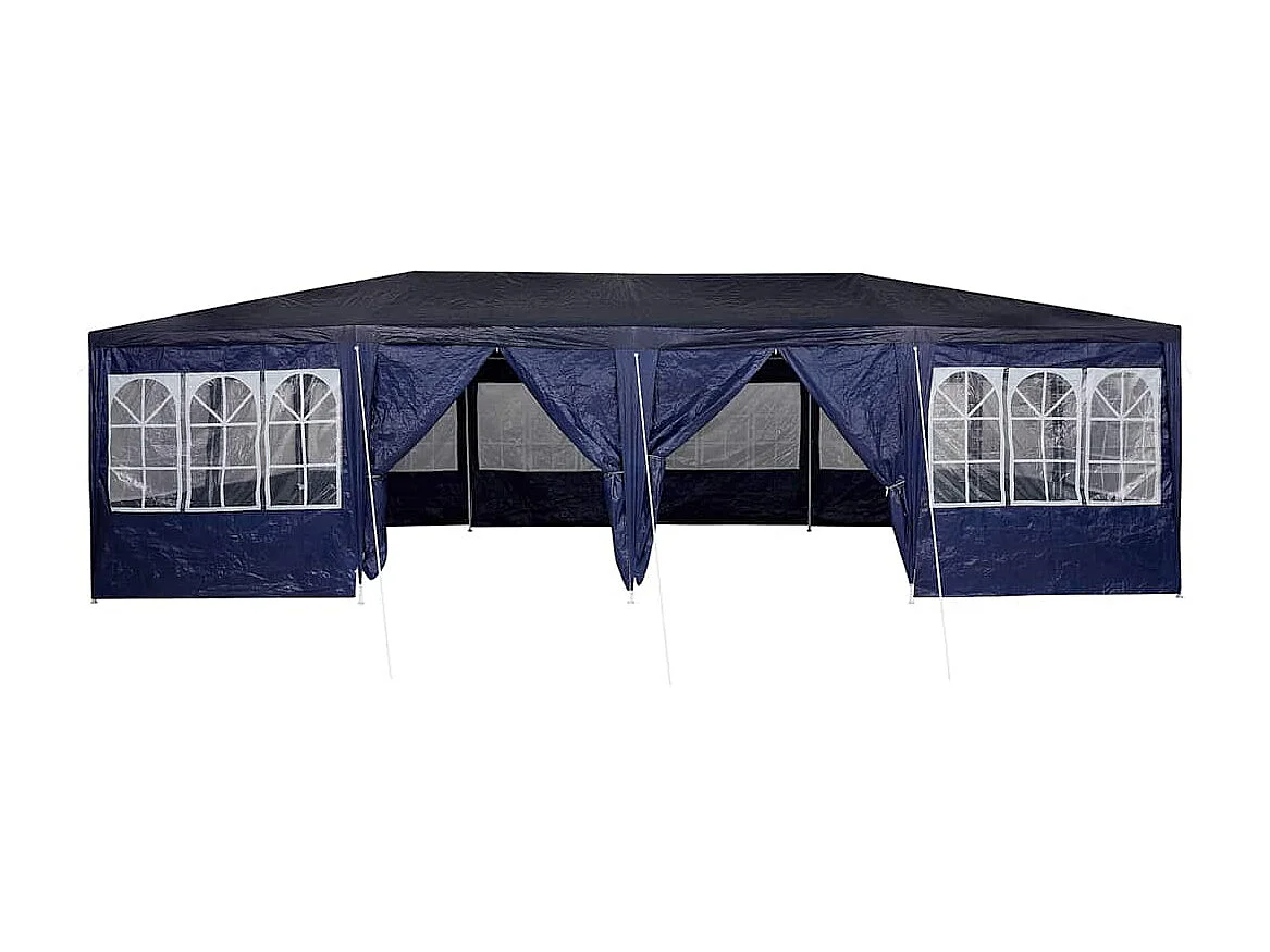 Blau-weißes Partyzelt 800 x 400 x 266 cm