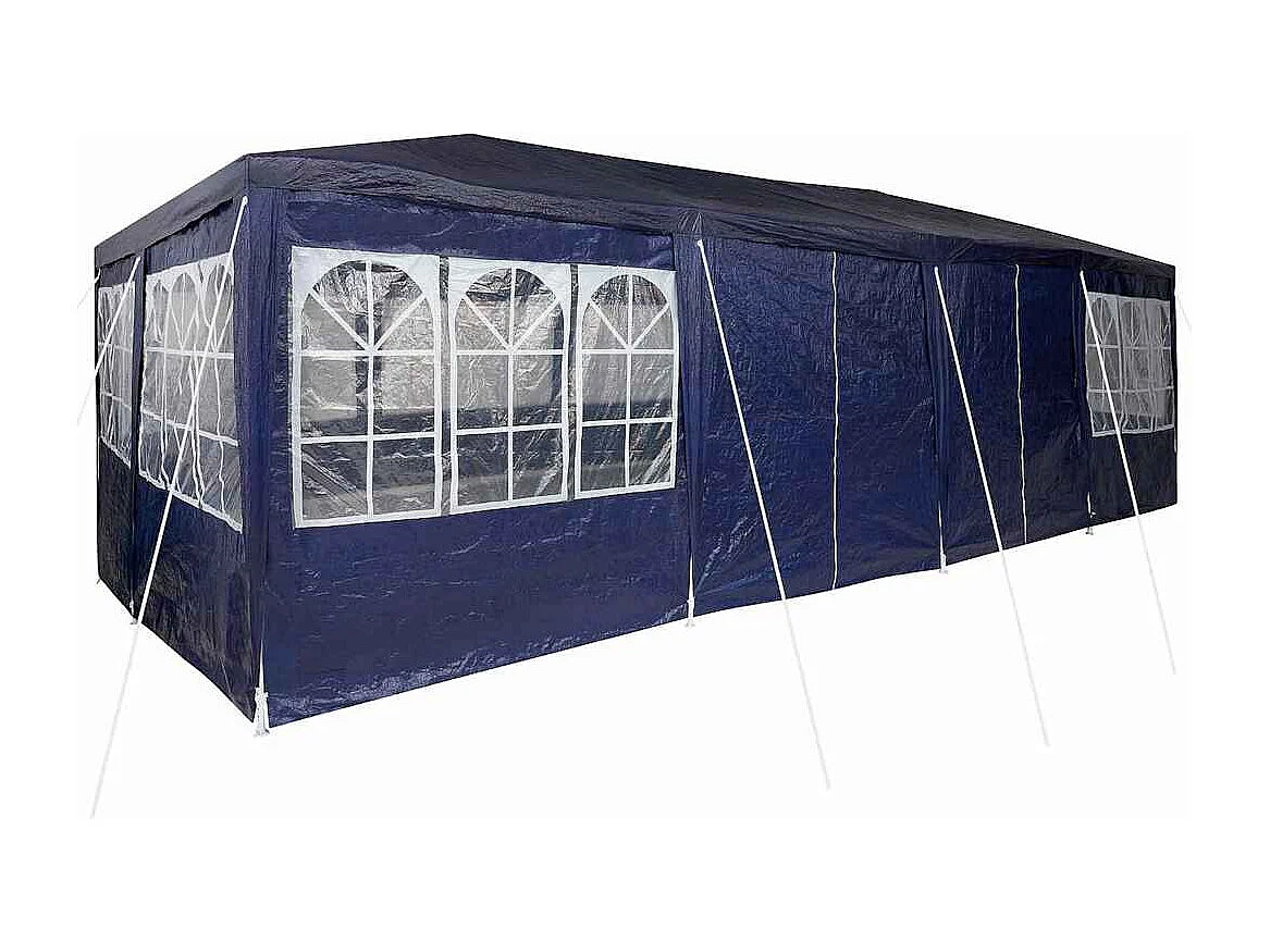 Blau-weißes Partyzelt 800 x 400 x 266 cm