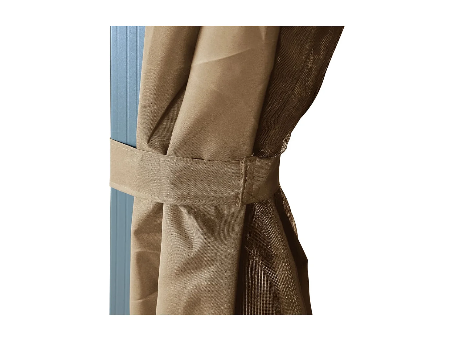 Tonnelle avec rideau 400x300 cm Taupe Aluminium