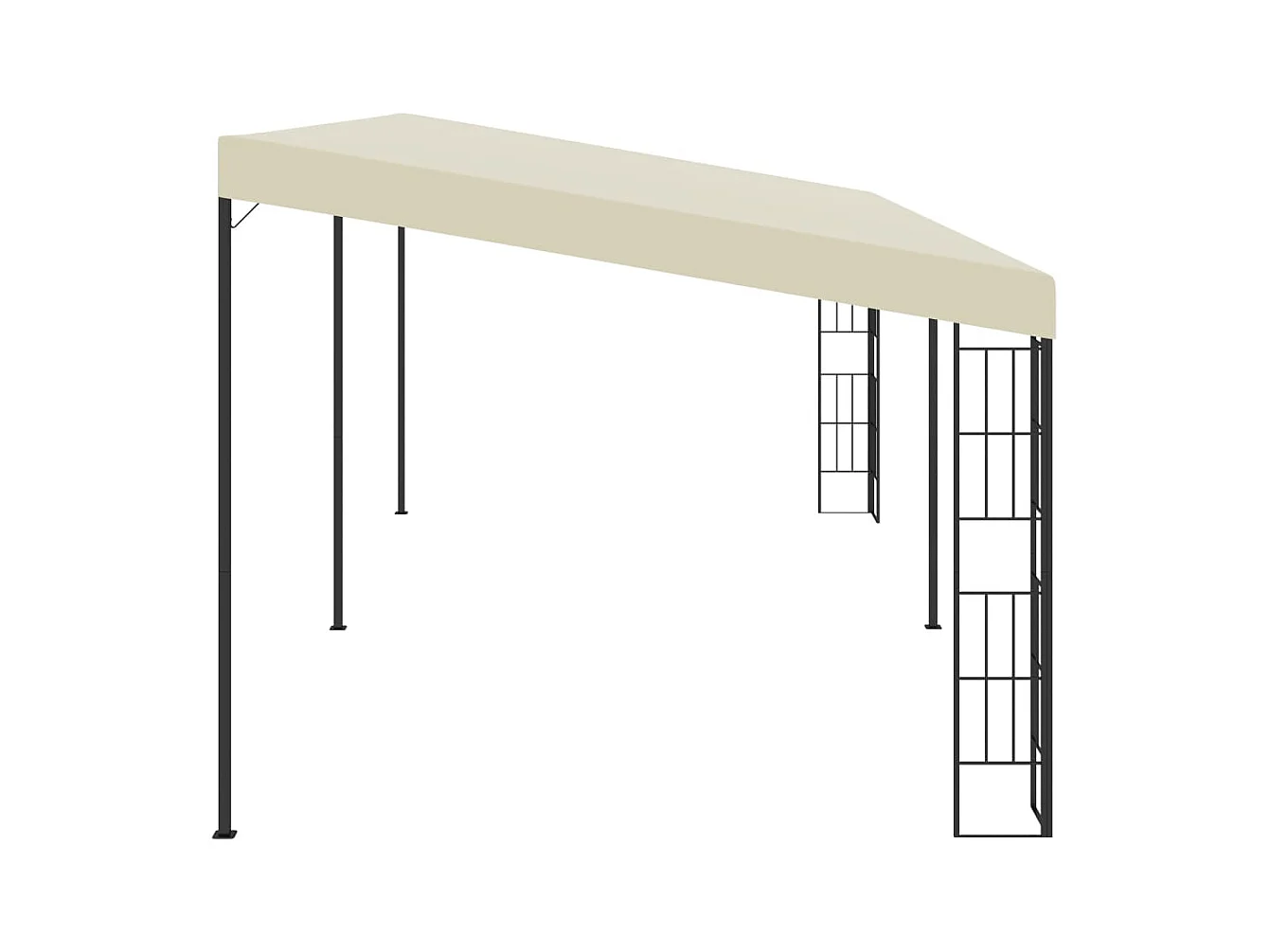Belvédère mural 3x6 m Crème Tissu