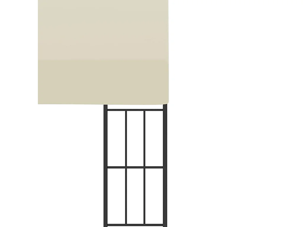 Belvédère mural 3x6 m Crème Tissu