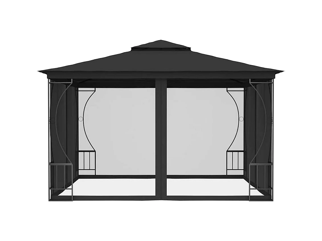Cenador con mosquitera 300x300x265 cm Antracita
