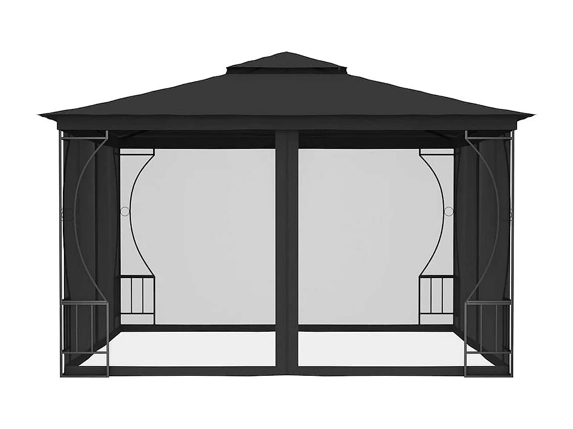 Cenador con mosquitera 300x300x265 cm Antracita