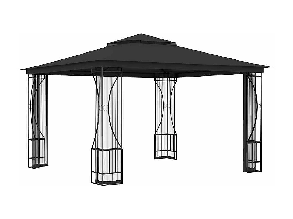Cenador con mosquitera 300x300x265 cm Antracita