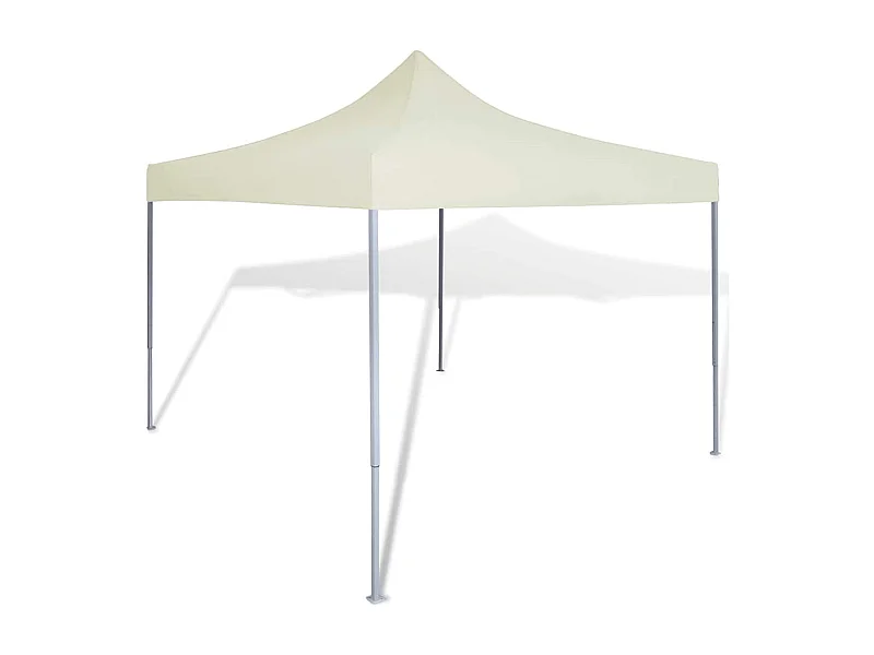 Carpa plegable color crema de 3 x 3 m