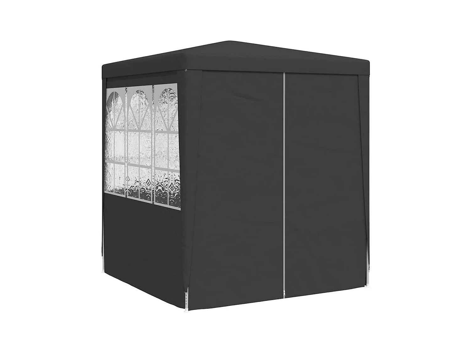 Empfangszelt mit Wänden 2,5x2,5 m Anthrazit 90 g/m²