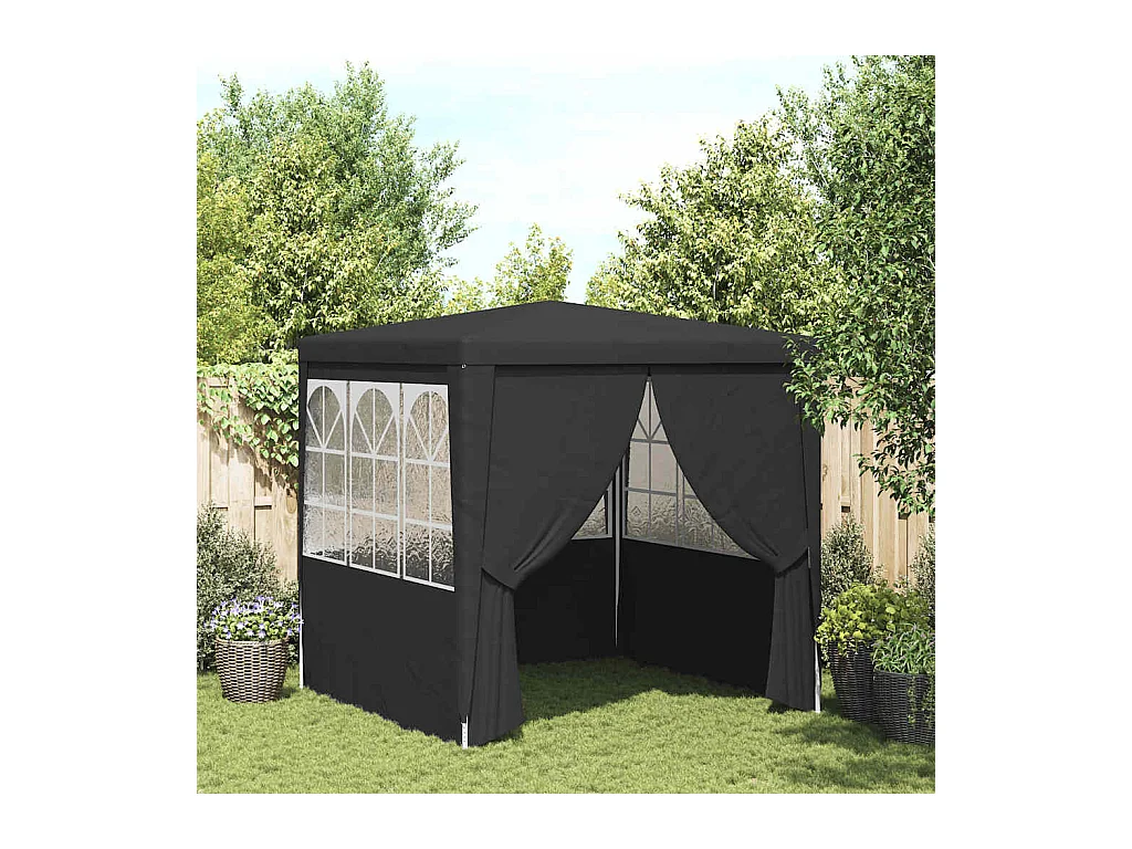 Ontvangsttent met wanden 2,5x2,5 m Antraciet 90 g/m²