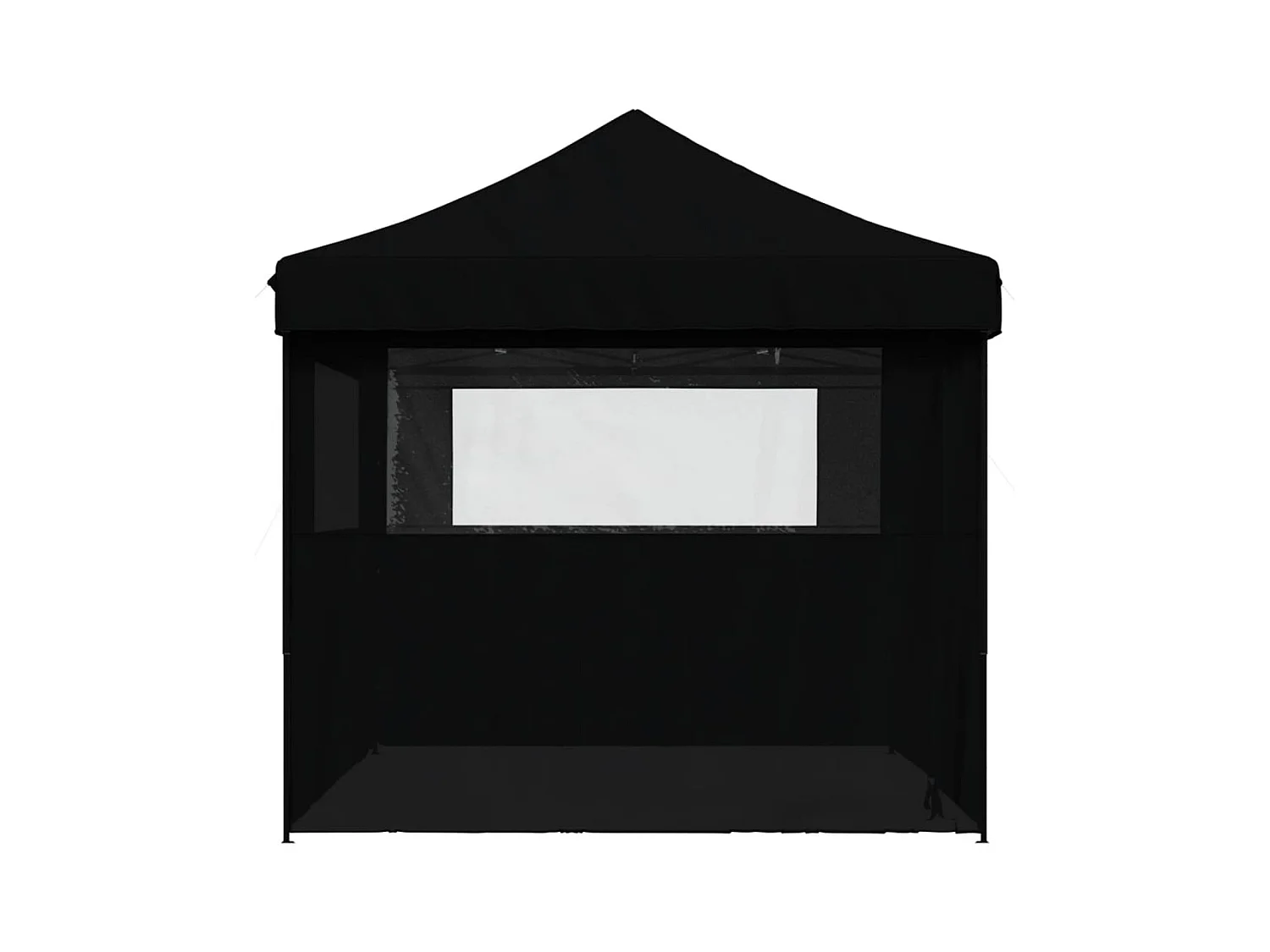 Carpa plegable para fiestas de 4 lados, color negro