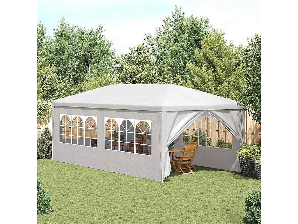 Carpa de recepción blanca de 3 x 6 m