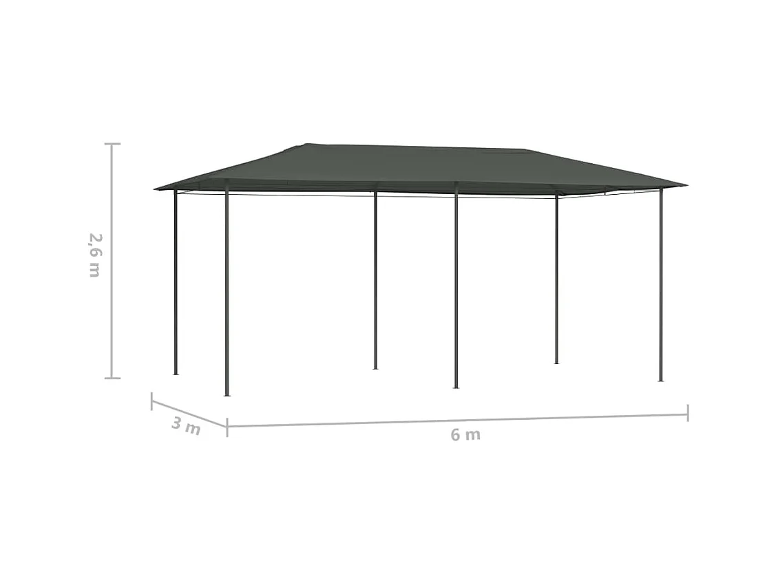 Belvedere 2,98x5,3x2,59 m Anthrazit 160 g/m²