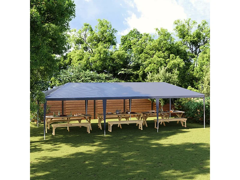 Carpa de recepción azul de 4x9 m