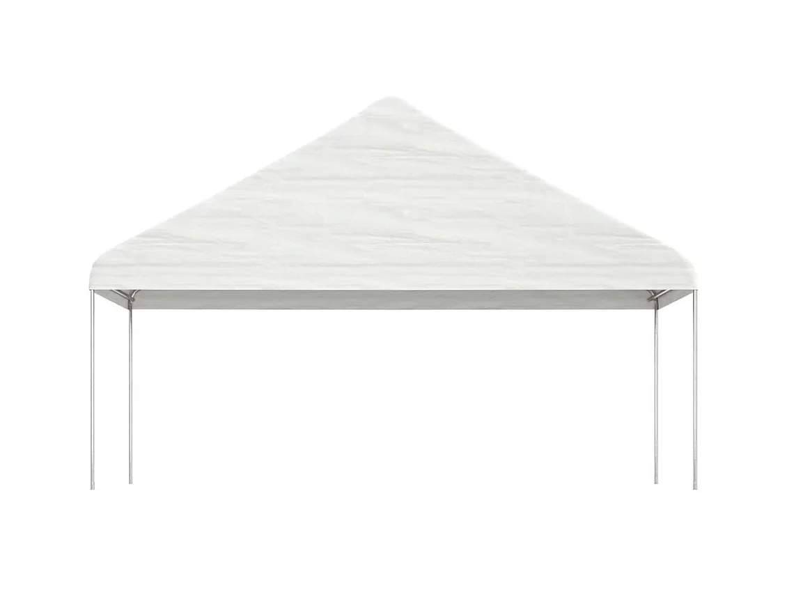 Belvédère avec toit blanc 4,46x5,88x3,75 m polyéthylène