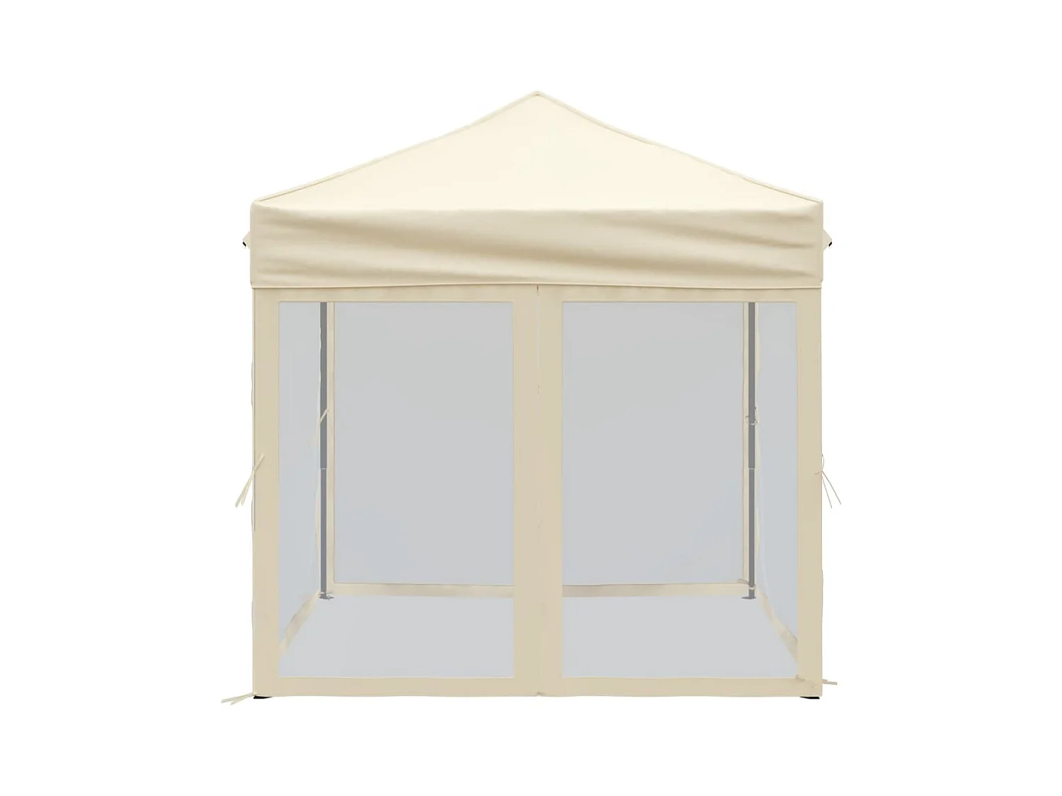 Carpa plegable para fiestas con paredes Crema 2x2 m