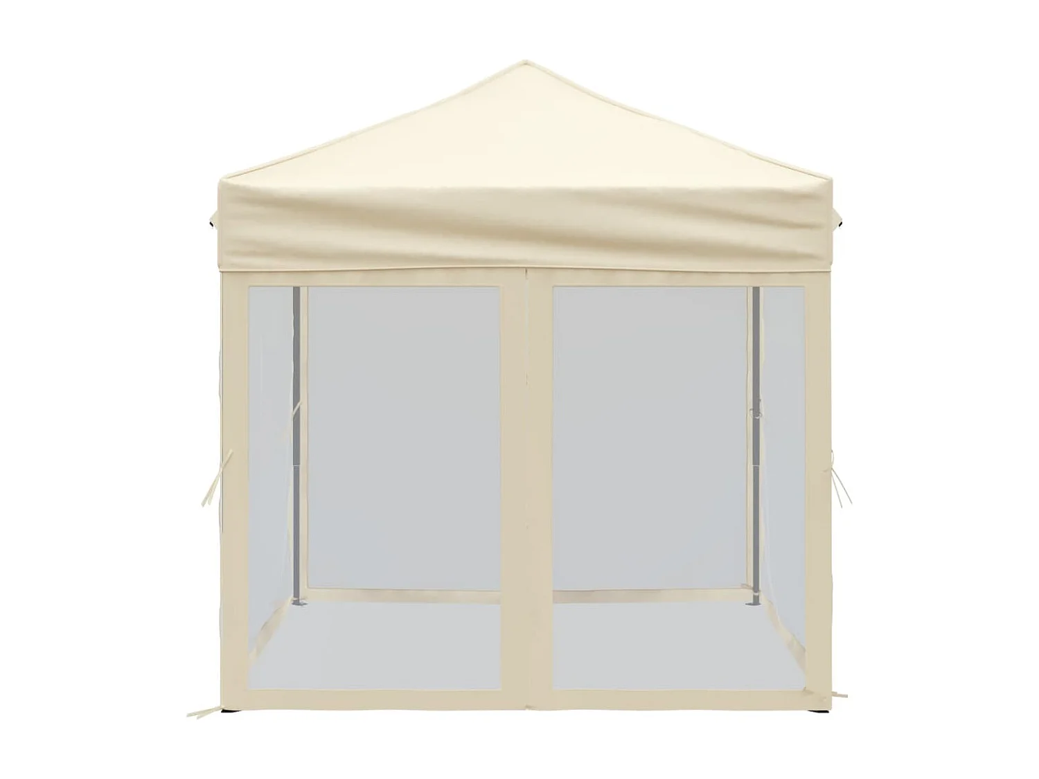 Carpa plegable para fiestas con paredes Crema 2x2 m