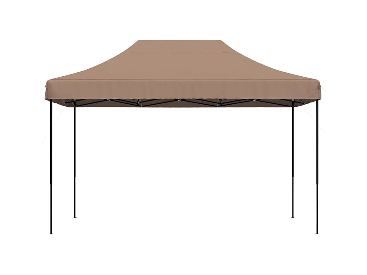 Carpa de recepción plegable retráctil marrón 410x279x315 cm