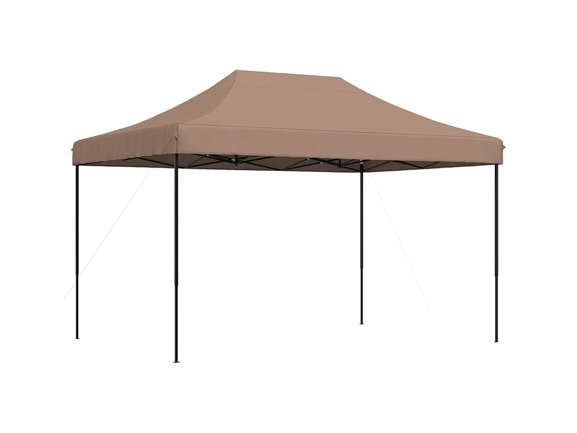 Carpa de recepción plegable retráctil marrón 410x279x315 cm