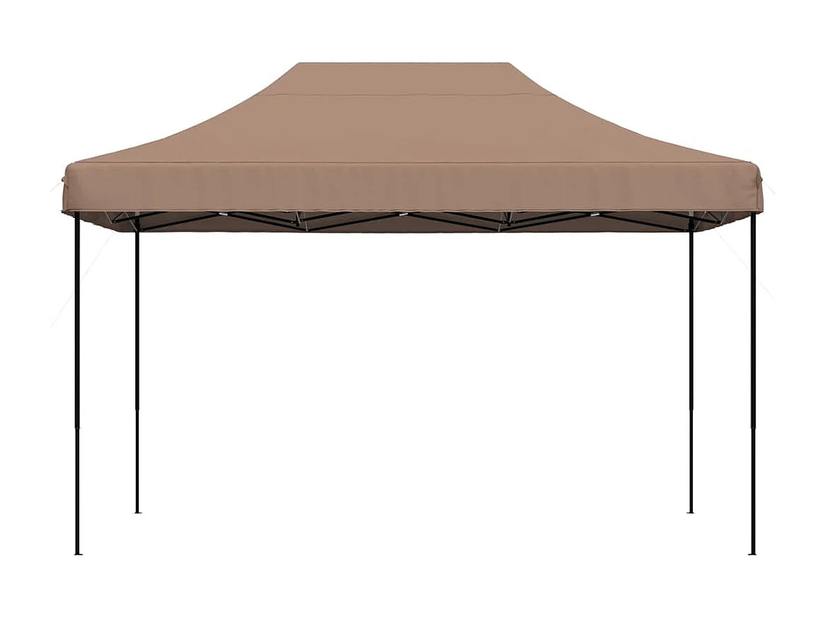 Carpa de recepción plegable retráctil marrón 410x279x315 cm