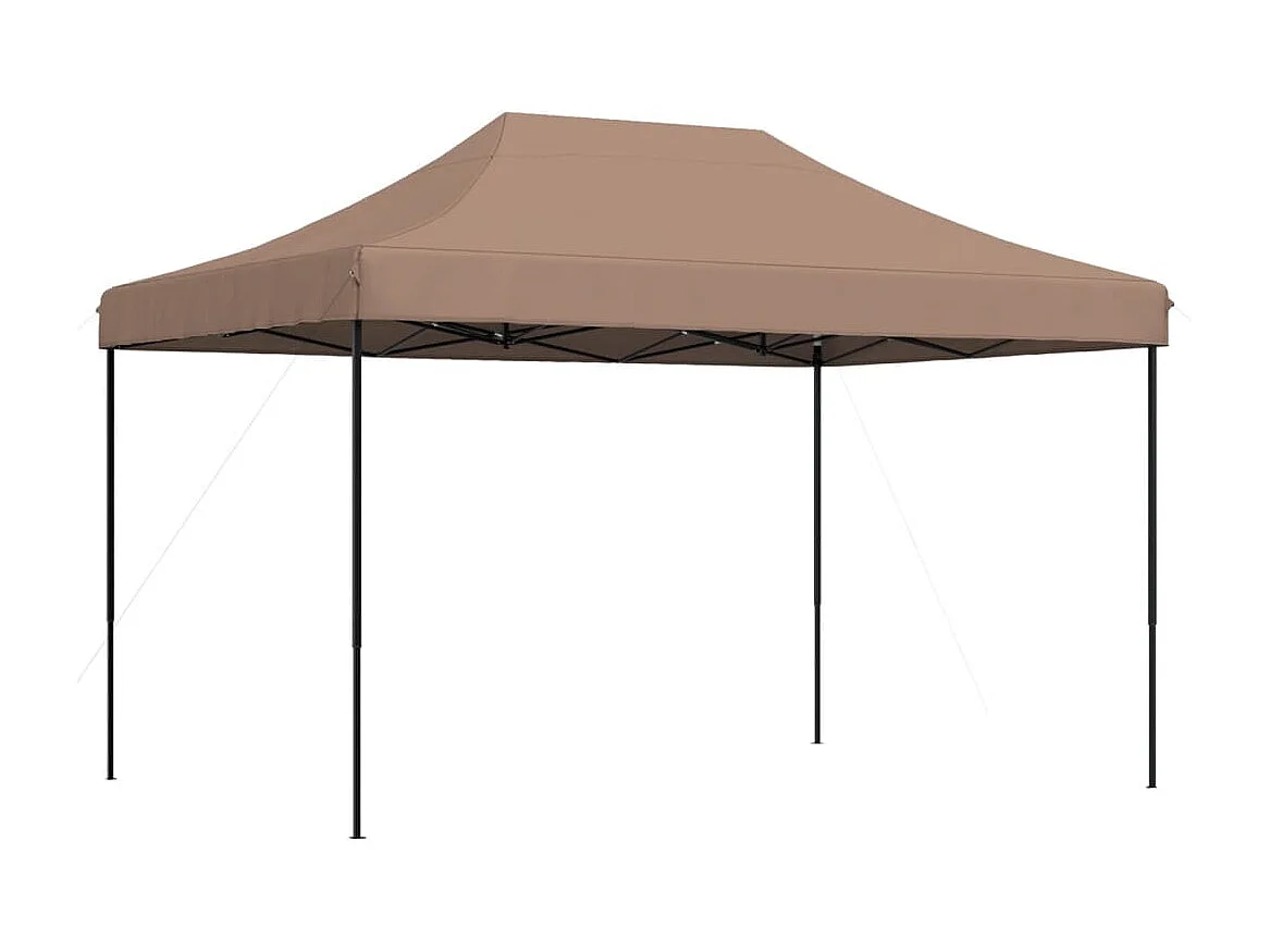 Carpa de recepción plegable retráctil marrón 410x279x315 cm