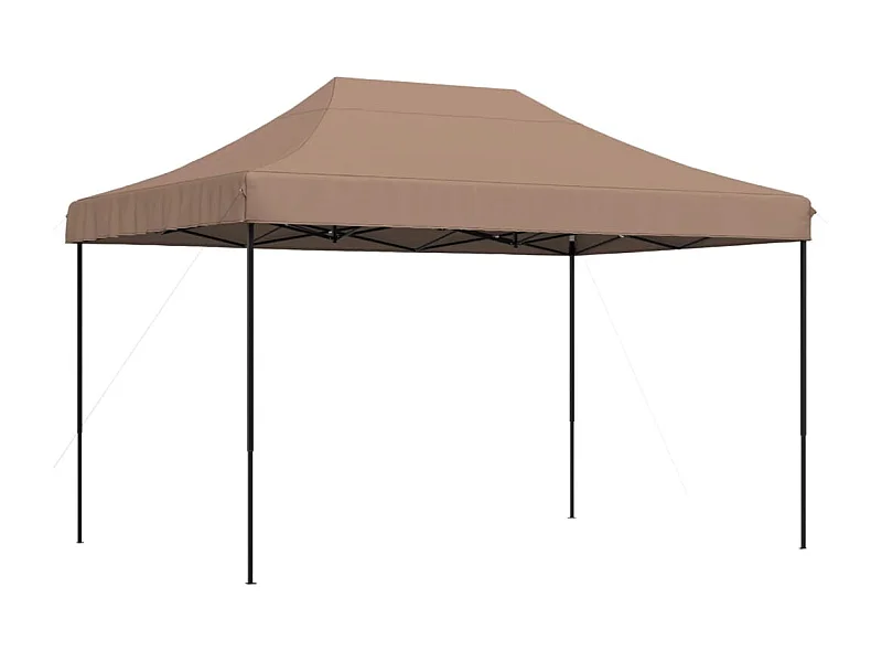 Carpa de recepción plegable retráctil marrón 410x279x315 cm