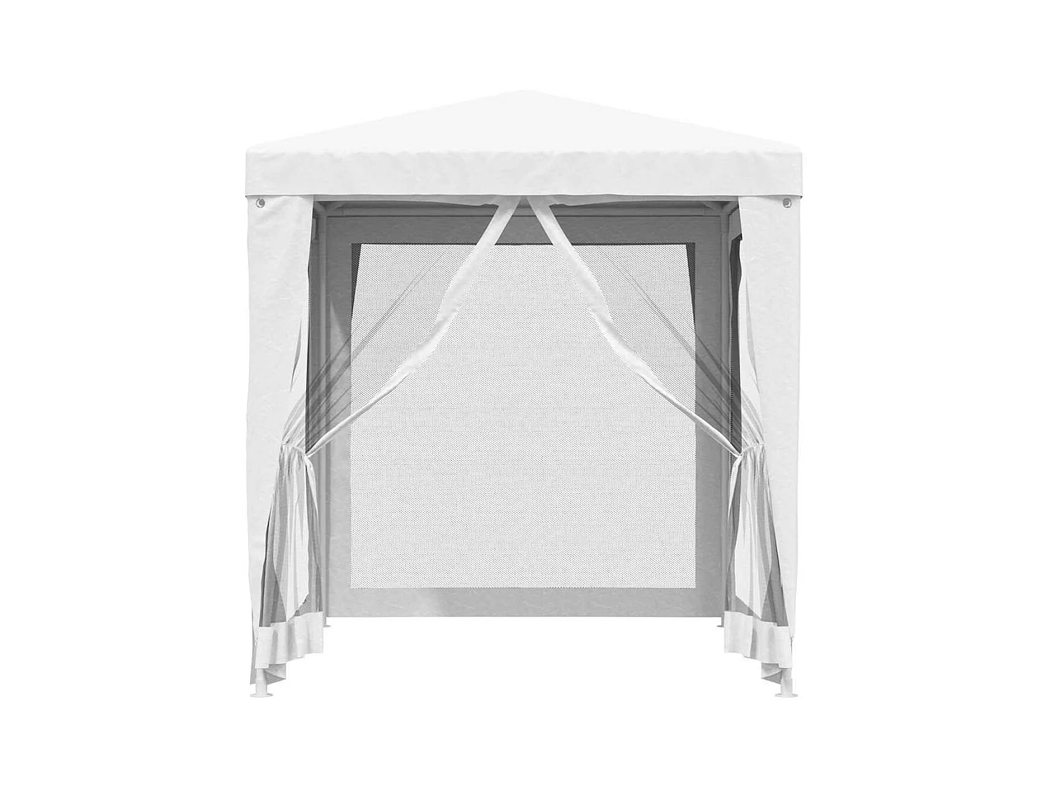 Carpa de recepción con 4 paredes laterales de malla 2x2m Blanca