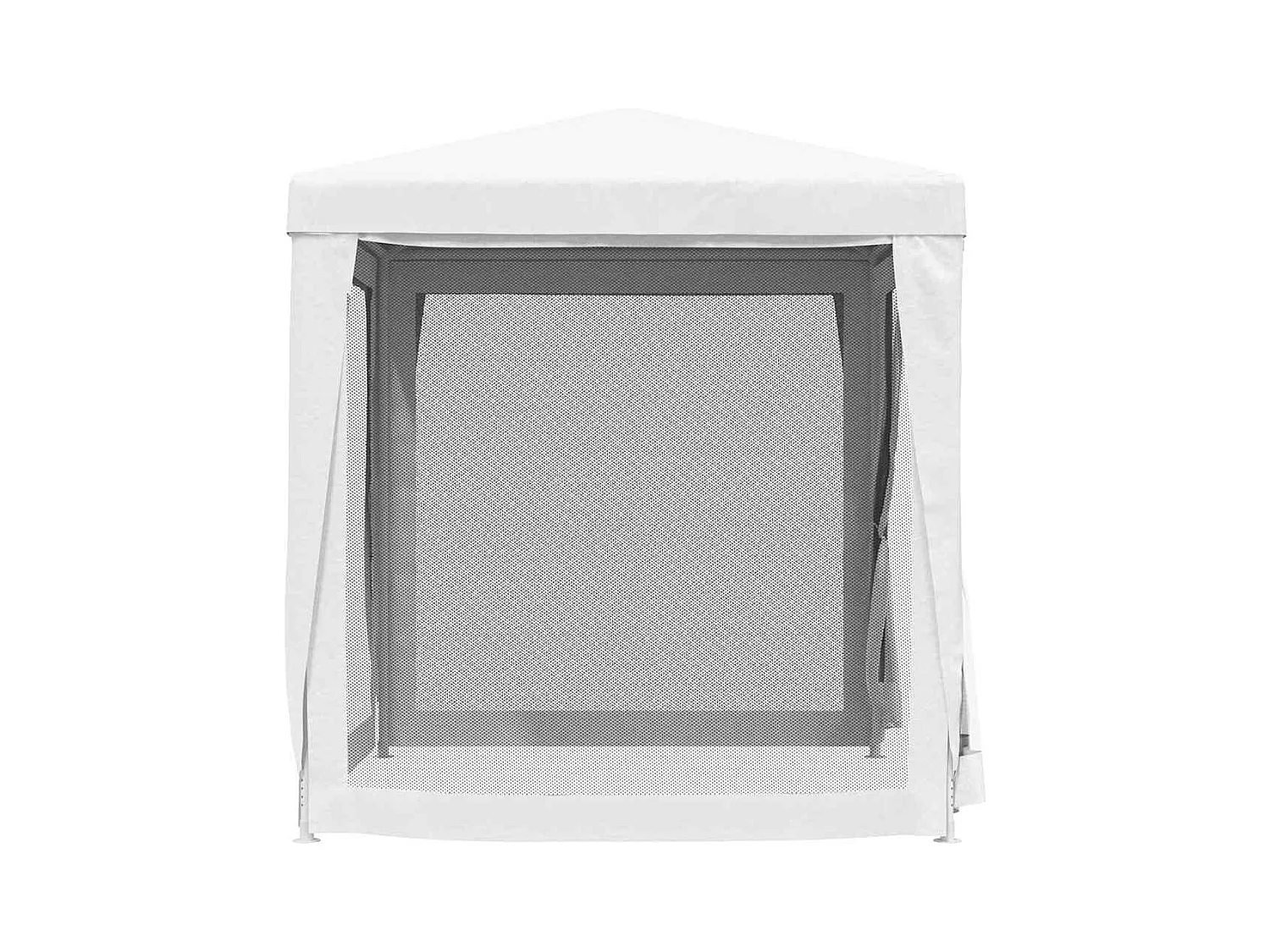 Carpa de recepción con 4 paredes laterales de malla 2x2m Blanca