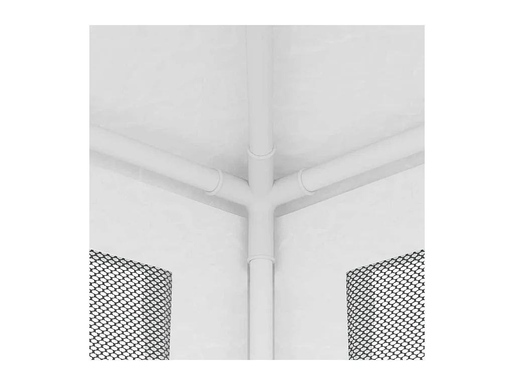 Carpa de recepción con 4 paredes laterales de malla 2x2m Blanca