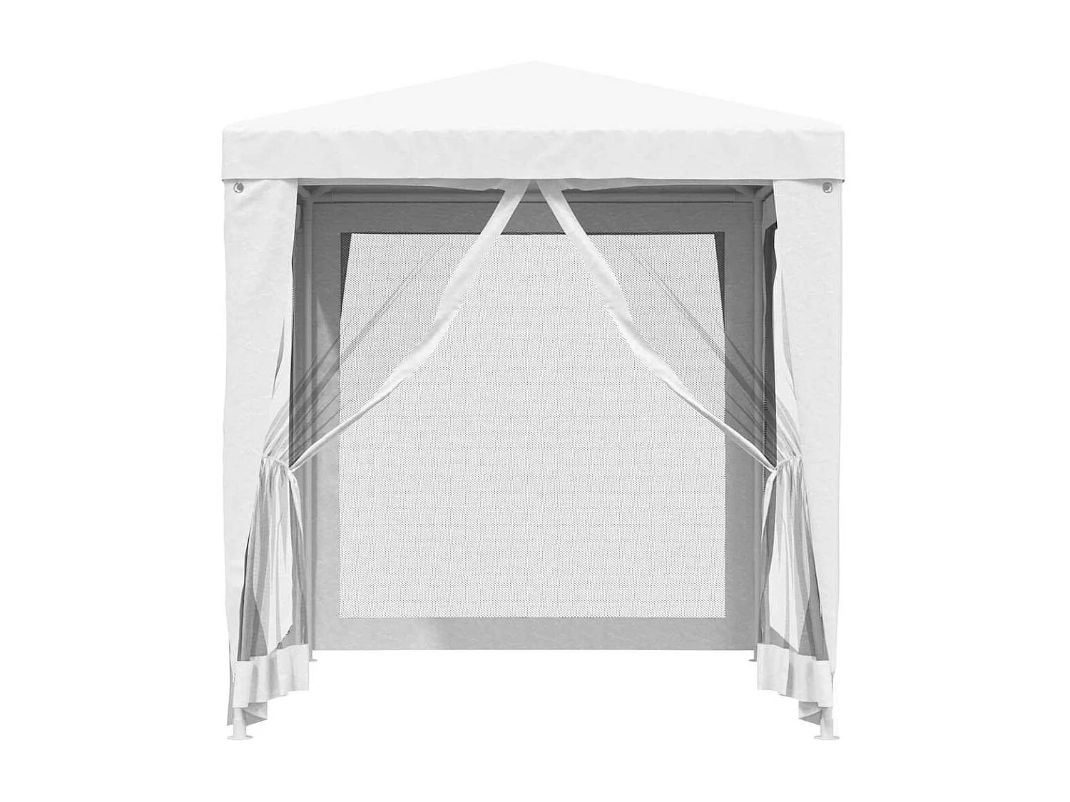 Carpa de recepción con 4 paredes laterales de malla 2x2m Blanca