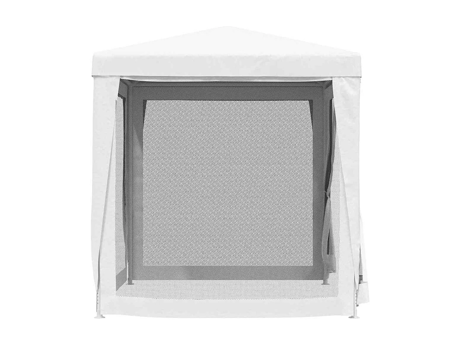 Carpa de recepción con 4 paredes laterales de malla 2x2m Blanca
