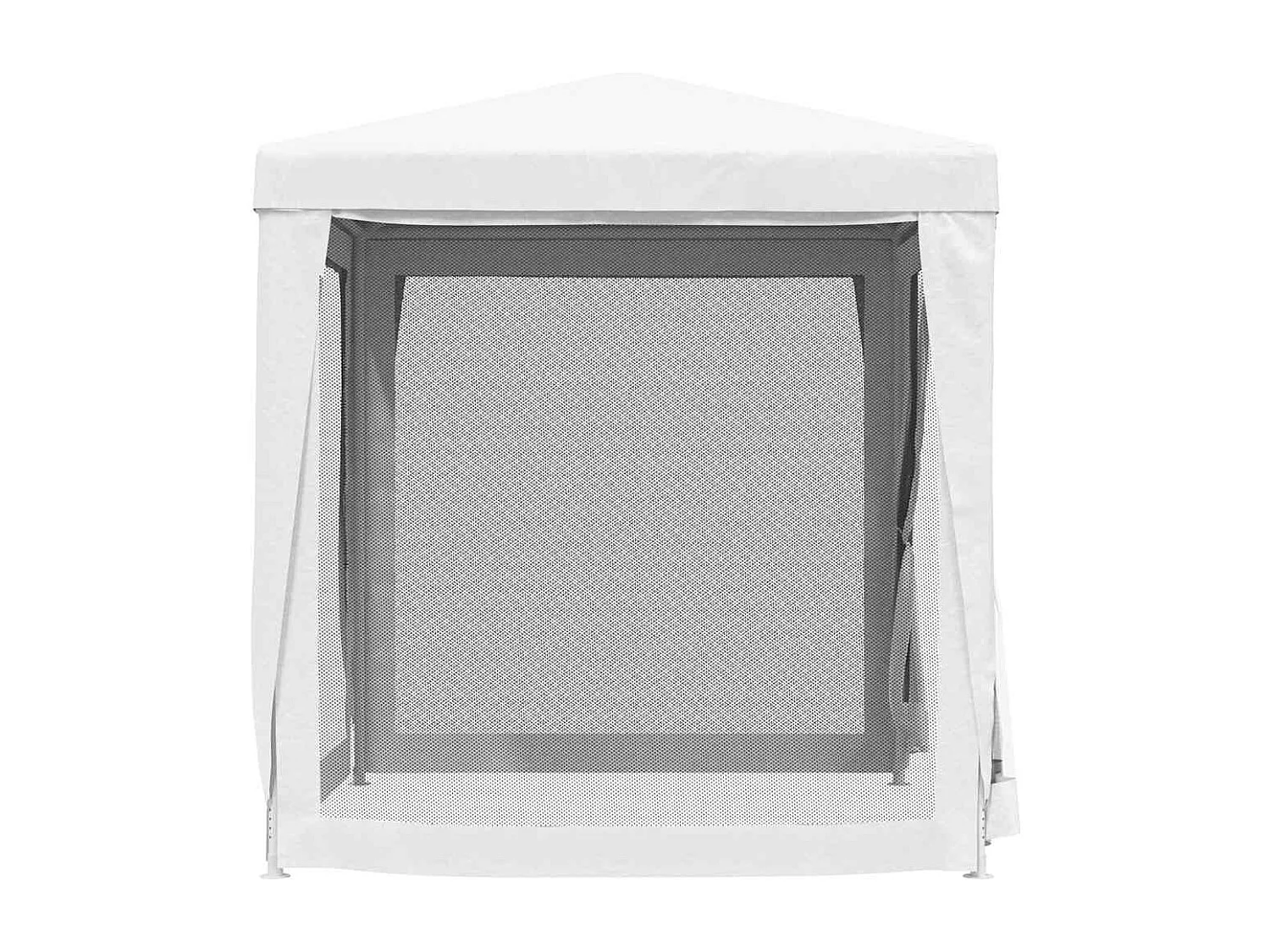 Carpa de recepción con 4 paredes laterales de malla 2x2m Blanca