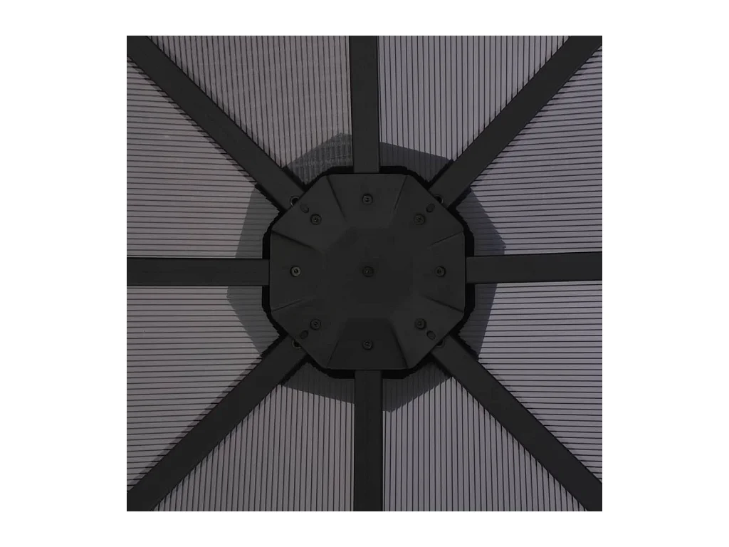 Gazebo met gordijn Aluminium 3x3 m Zwart