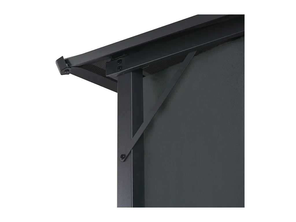 Gazebo met gordijn Aluminium 3x3 m Zwart