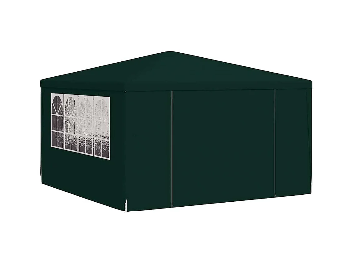 Tenda per feste verde 4x4m 90gsm e pareti laterali