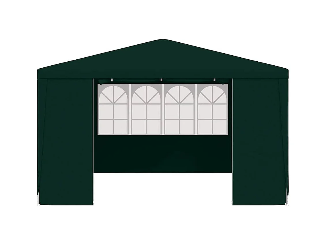 Tenda per feste verde 4x4m 90gsm e pareti laterali