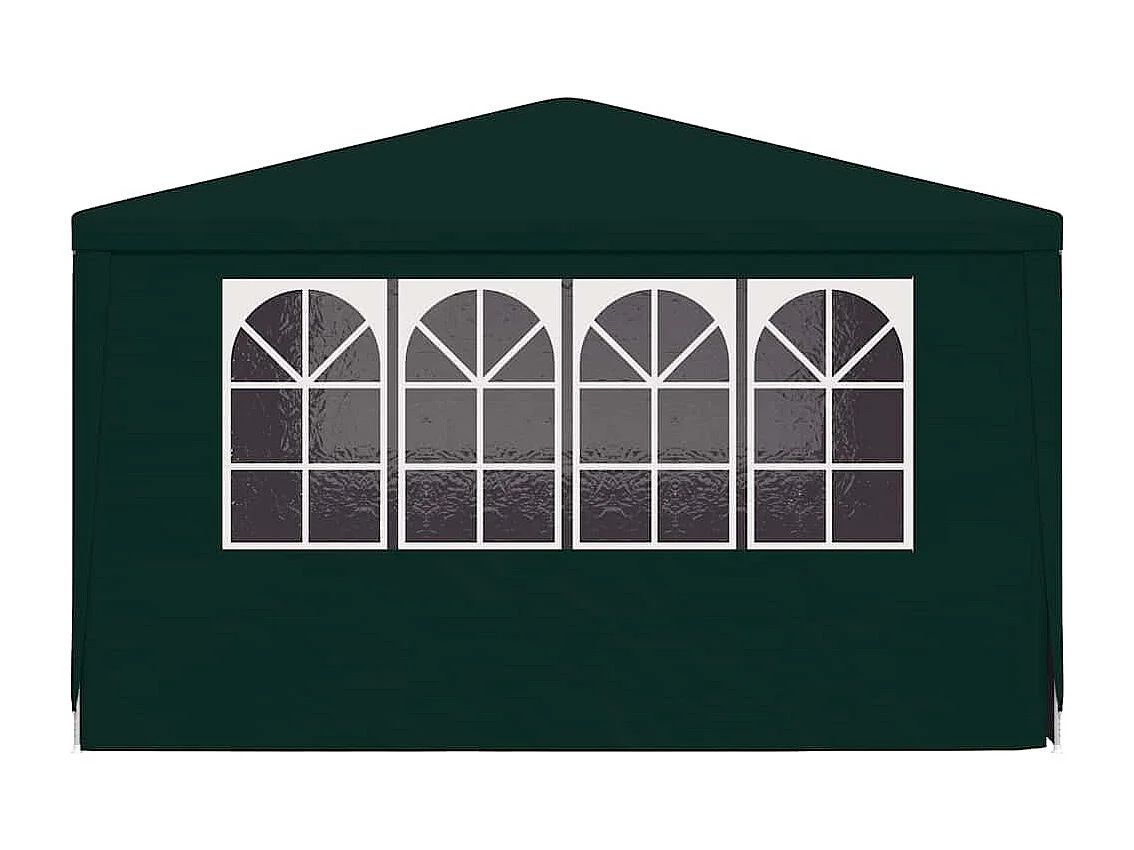 Carpa para fiestas verde de 4 x 4 m y 90 g/m² con paredes laterales