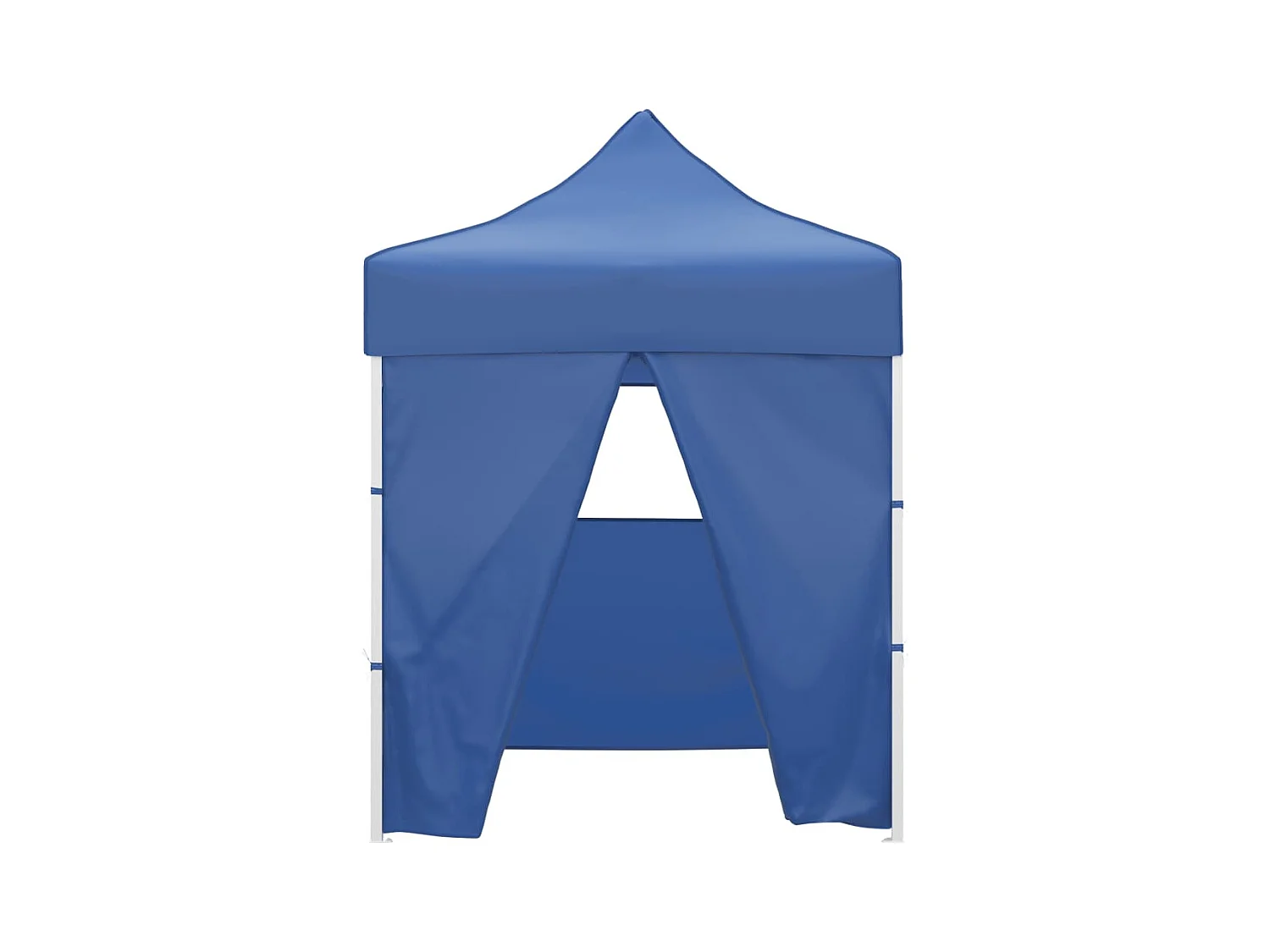 Faltbares Empfangszelt mit 4 Wänden 2x2 m Stahlblau
