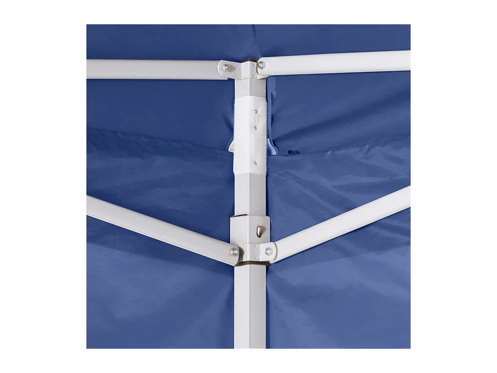 Faltbares Empfangszelt mit 4 Wänden 2x2 m Stahlblau