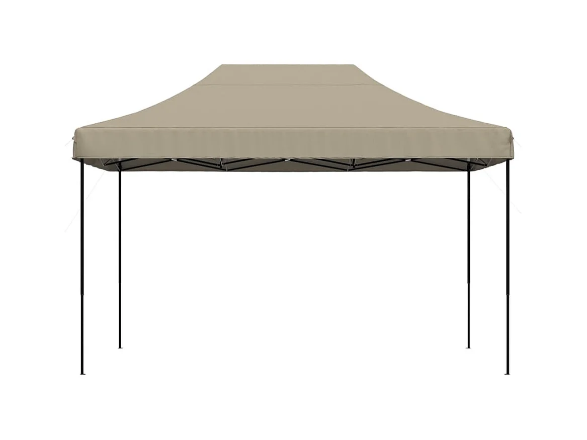 Carpa de recepción plegable retráctil color topo 410x279x315 cm