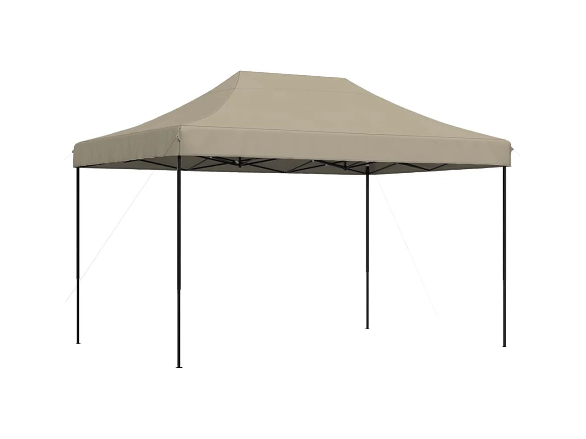 Carpa de recepción plegable retráctil color topo 410x279x315 cm