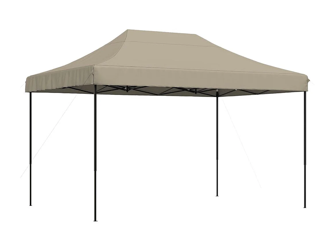 Carpa de recepción plegable retráctil color topo 410x279x315 cm