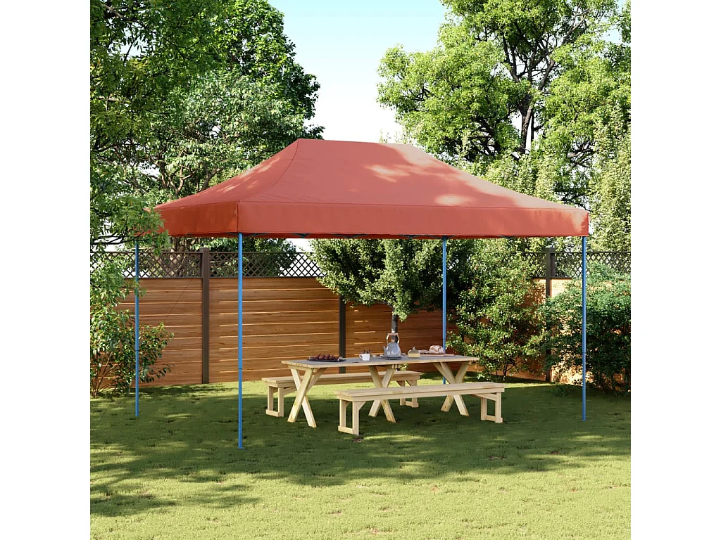 Tenda da ricevimento pieghevole retrattile in terracotta 440x292x315 cm