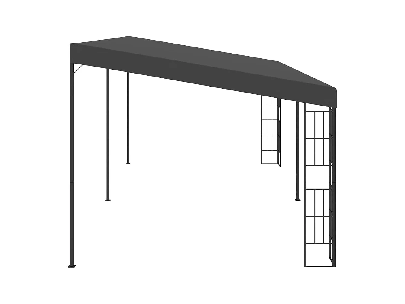 Belvédère mural 3x6 m Anthracite Tissu